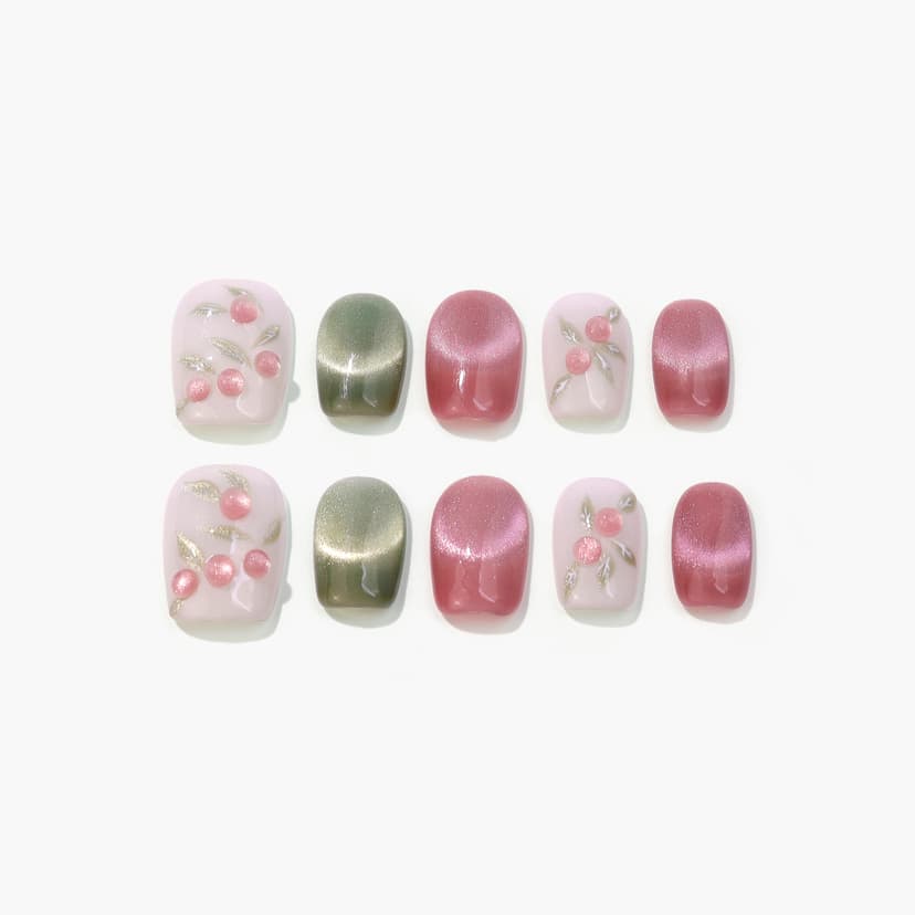 Blush Garden Short Squoval Nails