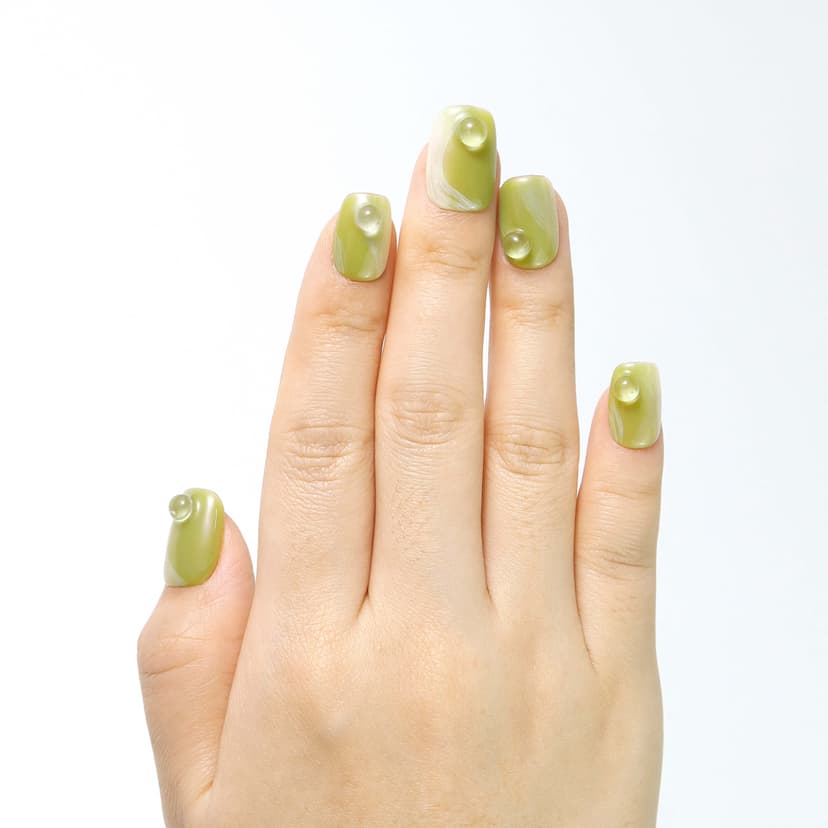 Emerald Dew Short Square Nails