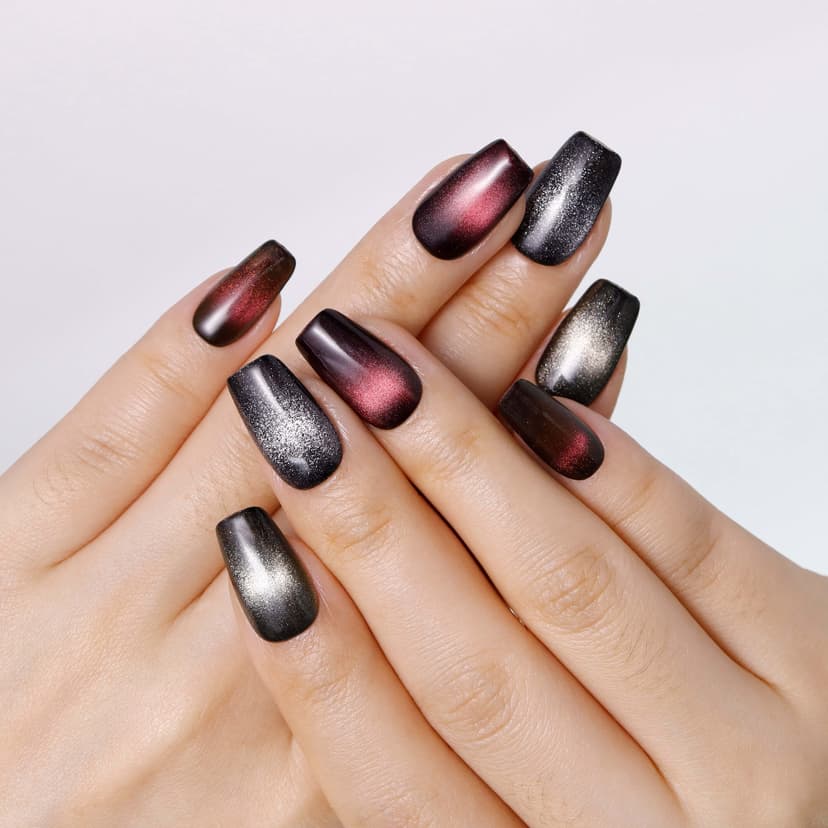 Galaxy Medium Squoval Nails