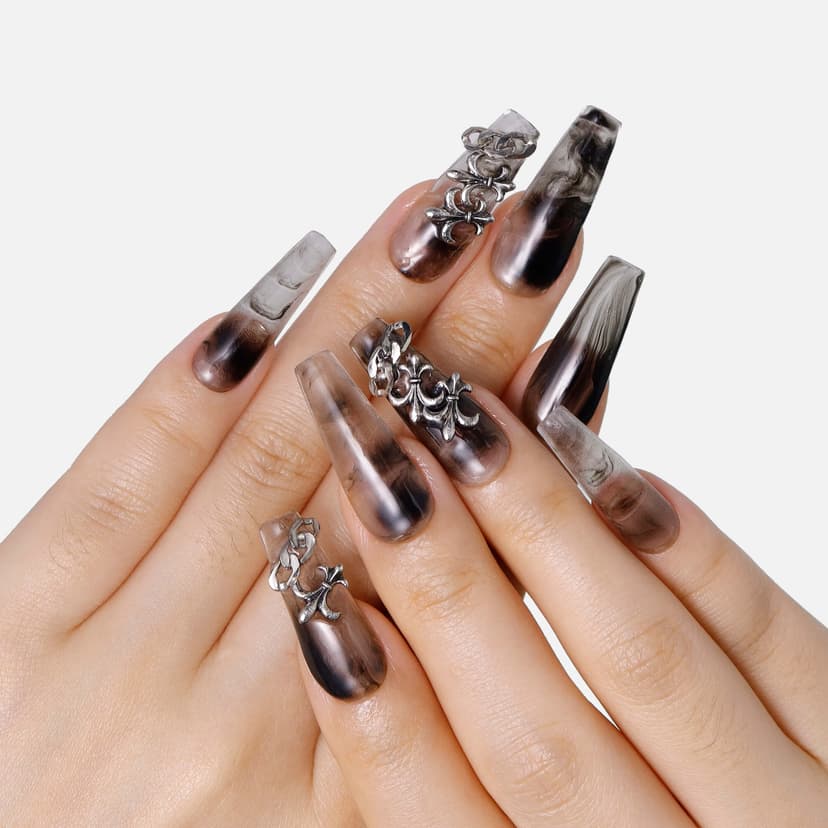 Ink Whisper Long Squoval Nails